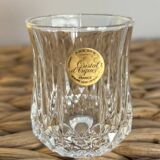 3 antique crystal liqueur glasses / vintage shooters
