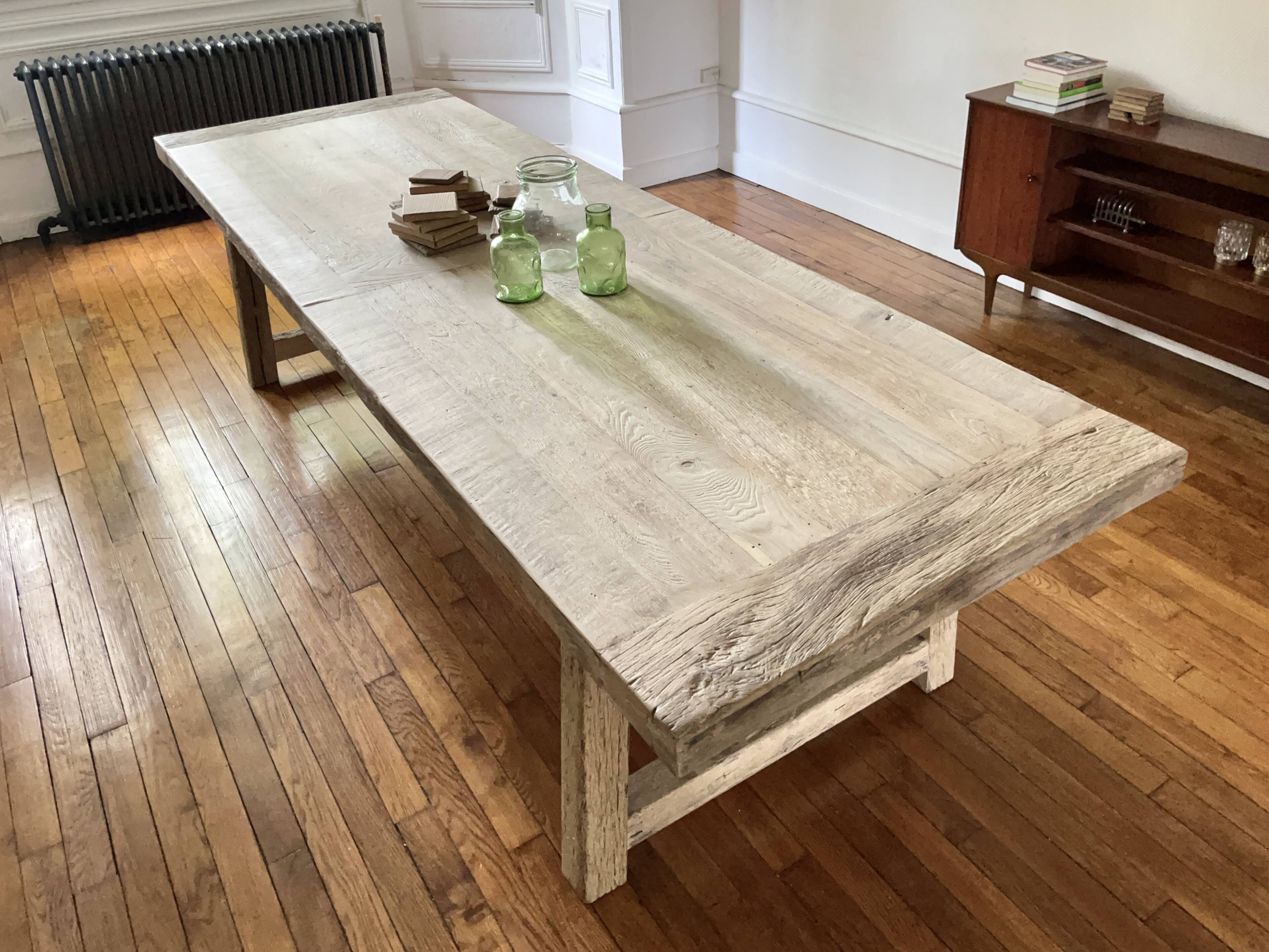 Farm Table Founder in Solid Antique Oak 250 cm long