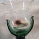 Vintage corolla vase in blown glass with applied flowers – Mura style