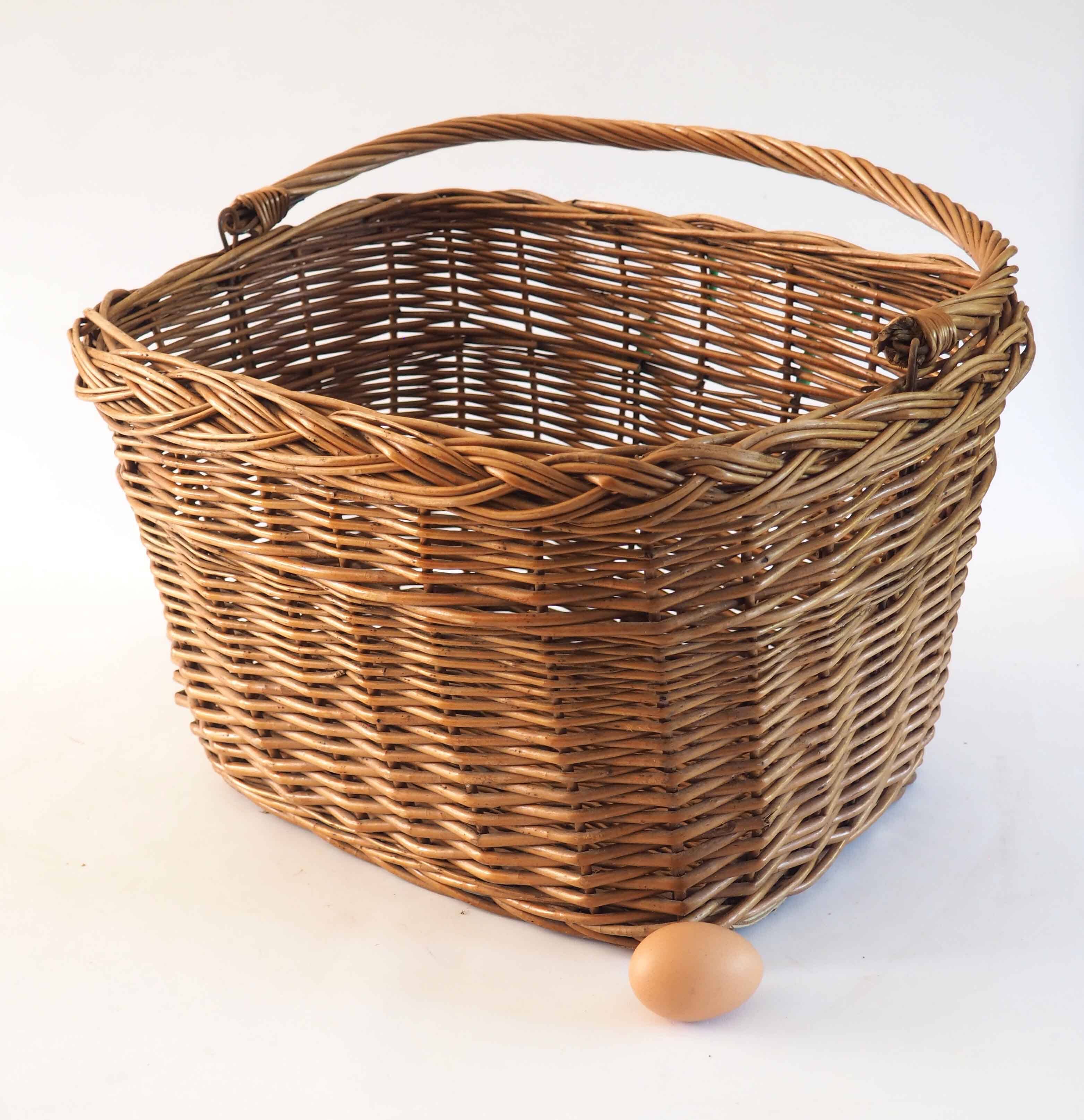 Large rattan bicycle basket
