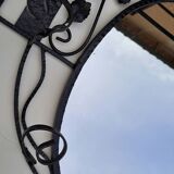 Wrought iron wall coat rack