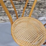 Set of thonet style cane chairs