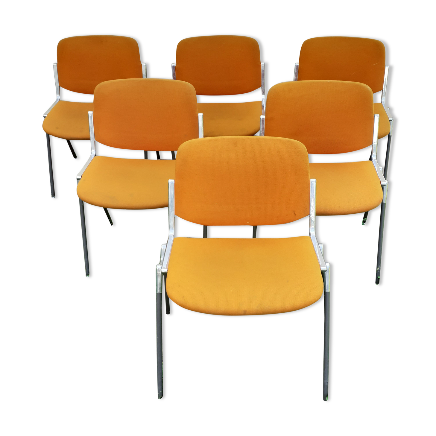 Serie of 6 chairs by Giancarlo Piretti for Castelli