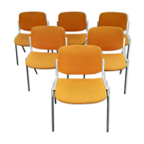 Serie de 6 chaises de Giancarlo Piretti édition Castelli