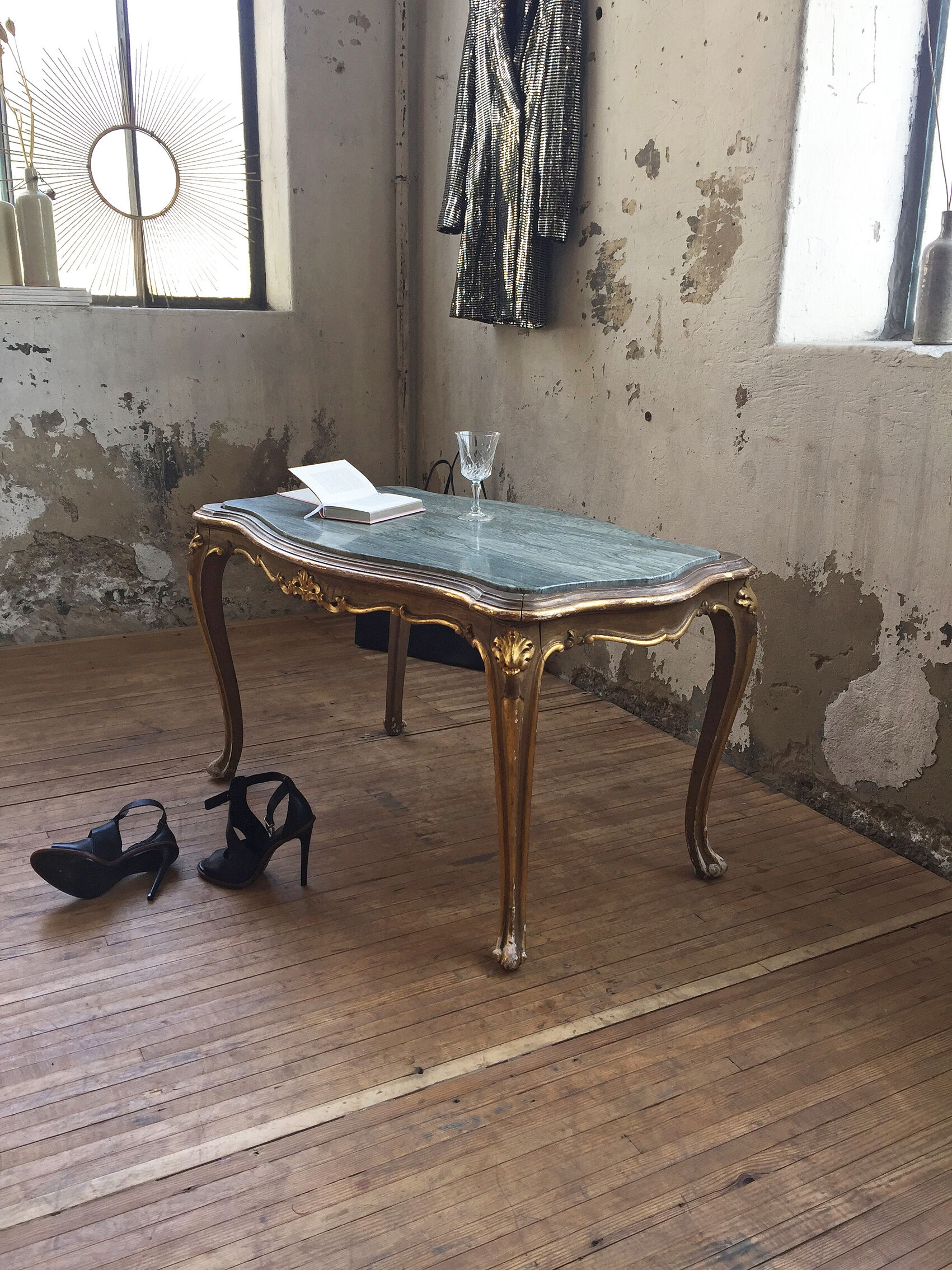 Louis XV marble coffee table