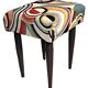 Tabouret bois restauration tapissière XX meuble d'appoint
