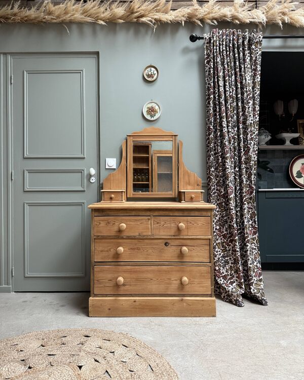 Commode anglaise coiffeuse (rénovée)