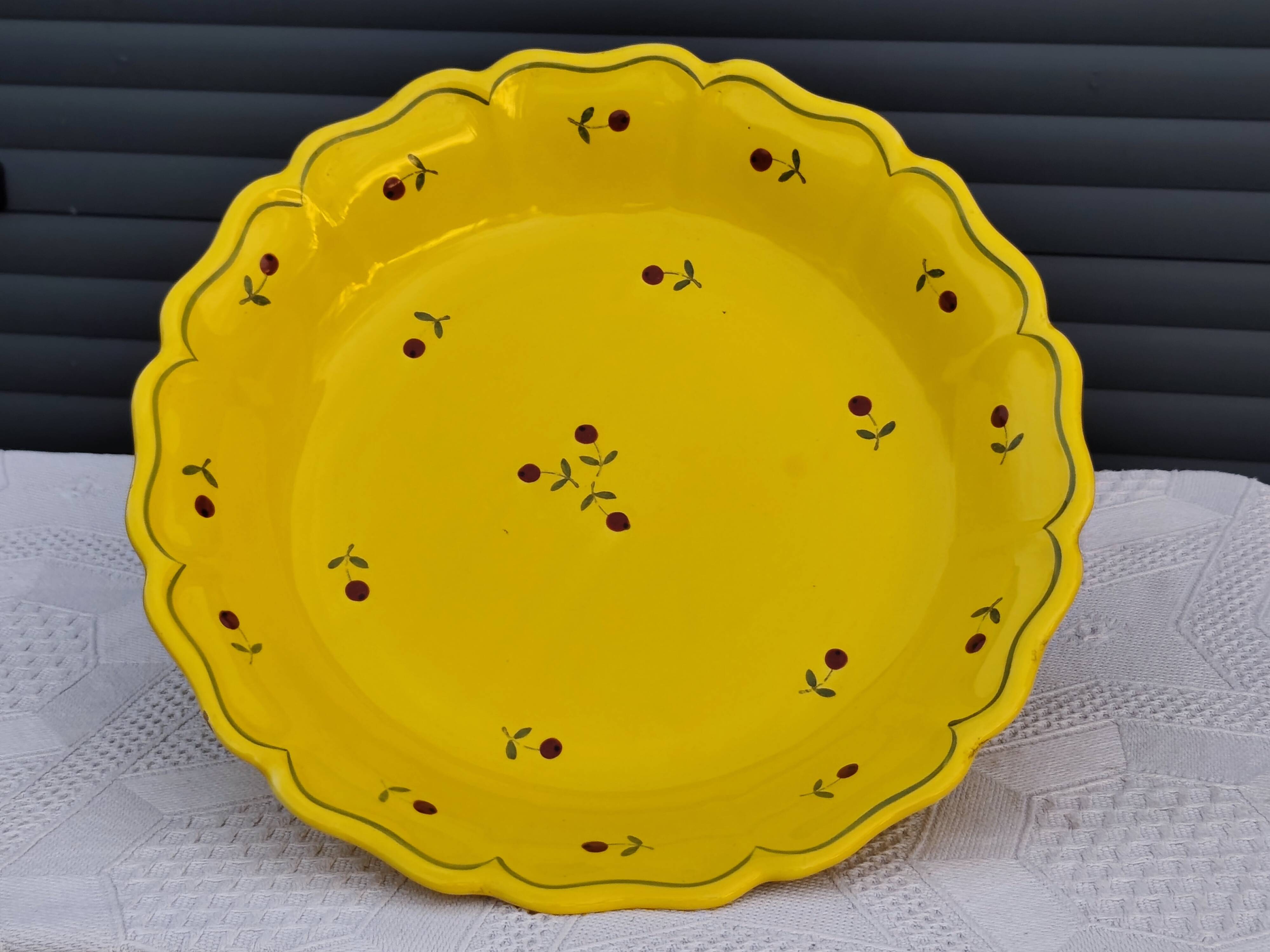 Vintage earthenware plate signed "F. Sicard"