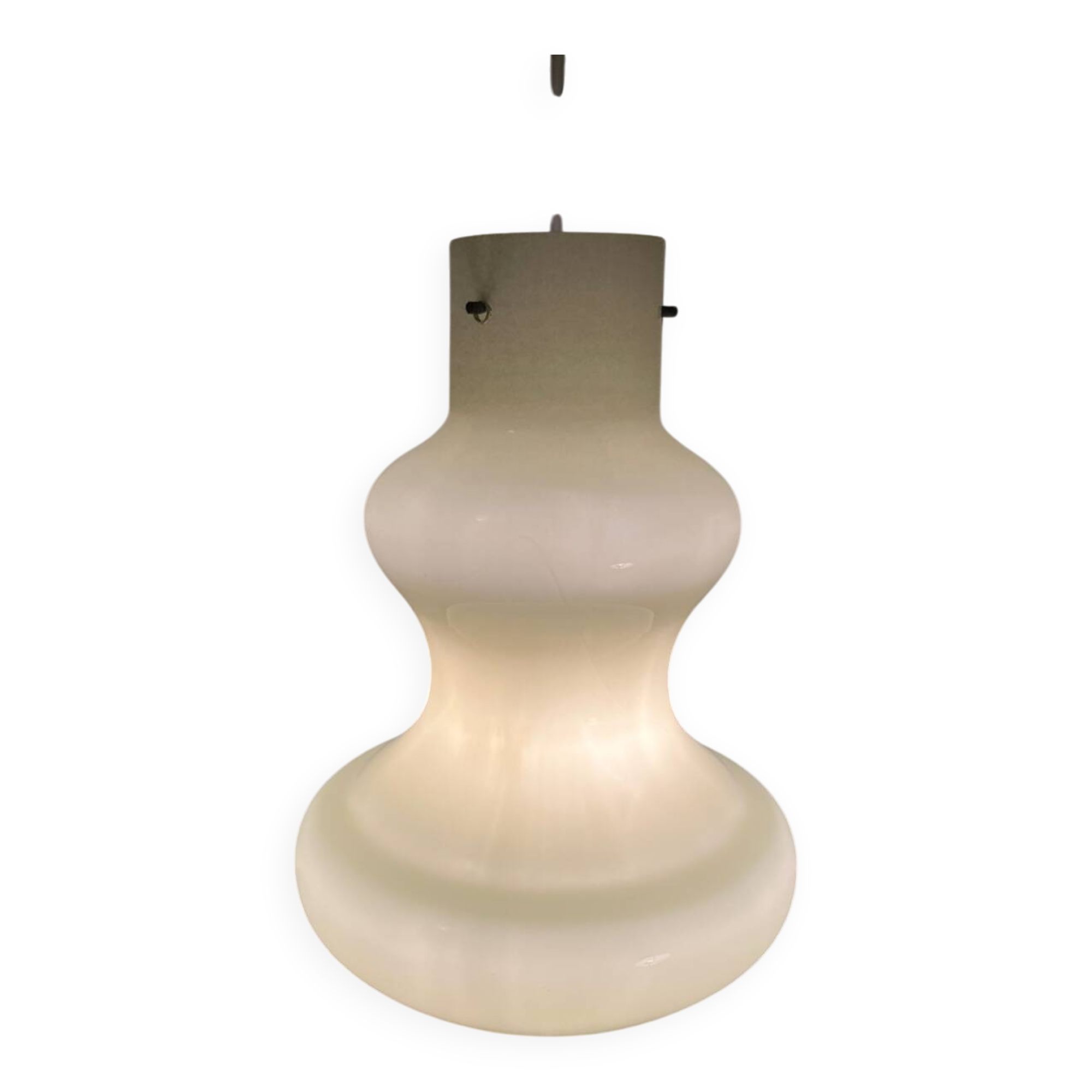 Vintage Massimo Vignelli for Vistosi Murano designer glass chandelier 1960