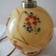 Pied de lampe boule à poser de table de chevet d’appoint en verre – impression florale e