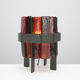 Rare lamp by Jacques Avoinet in glass and wrought iron circa 1950