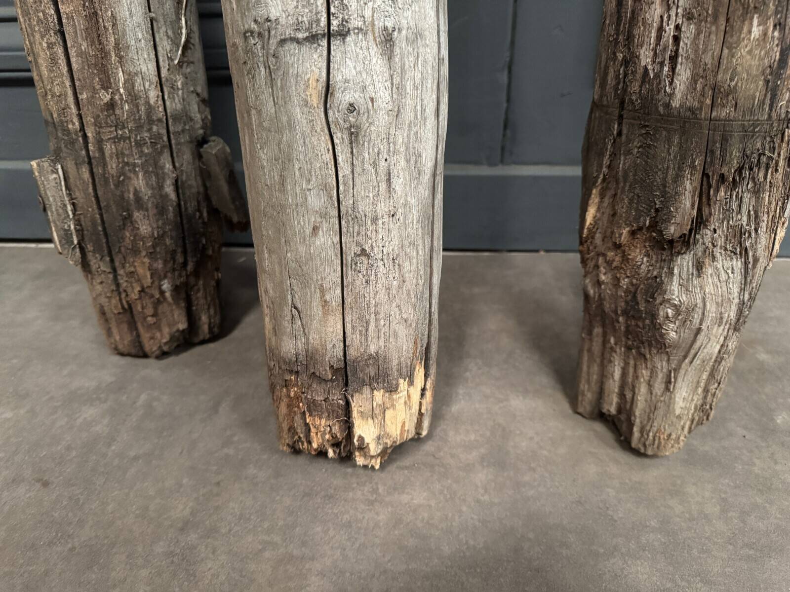 3 wooden folk art totems representing the three wise men, mid-20th century