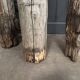 3 wooden folk art totems representing the three wise men, mid-20th century