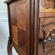 Bedside table / bedside table in veneered wood, molded and carved with foliage Louis XV style