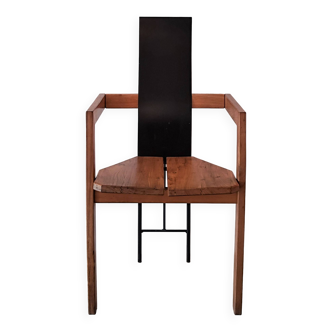 Armchair, 80s, minimalist, wood and metal - Jonas Bohlin ?