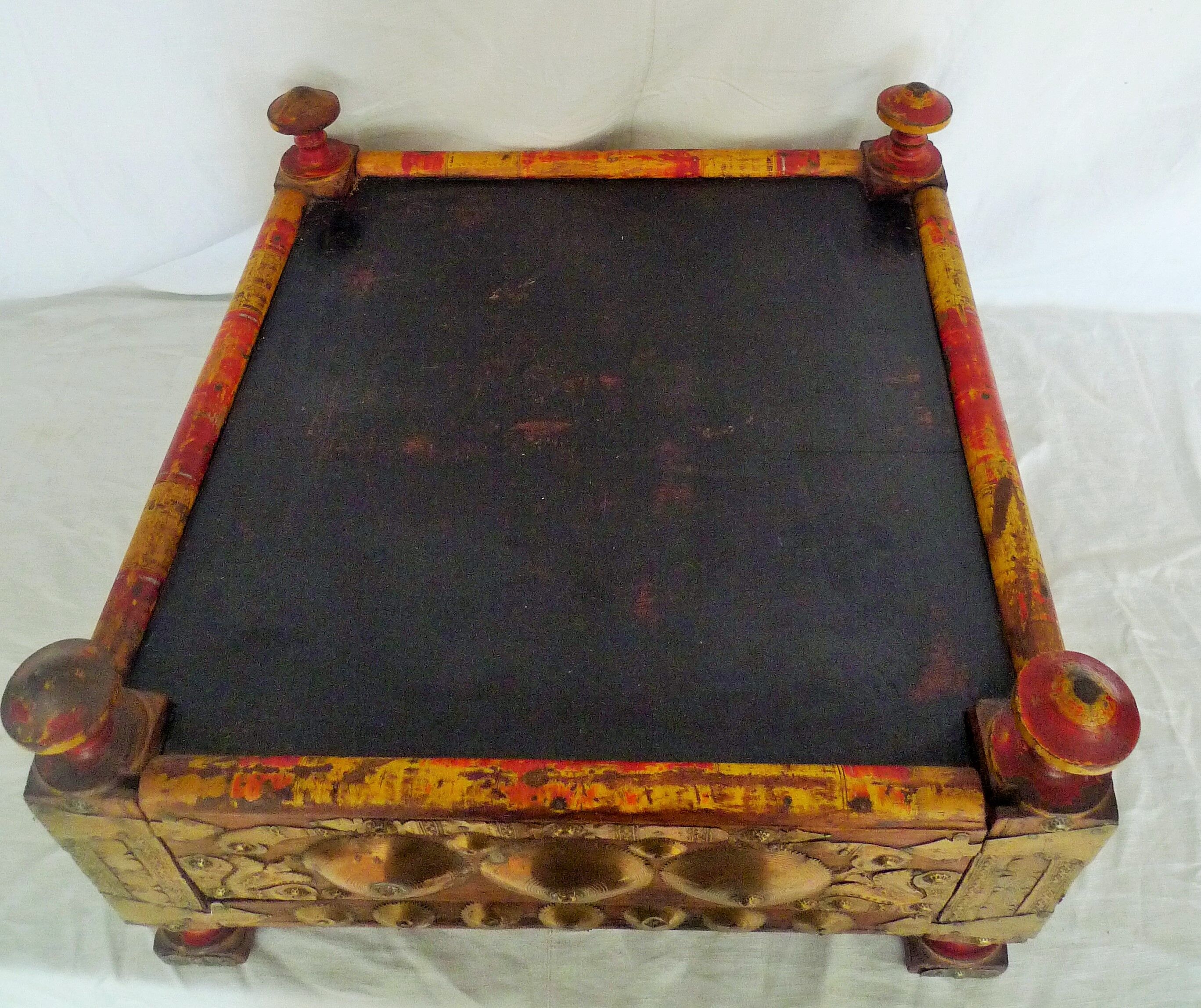 Table chest polychrome paint India
