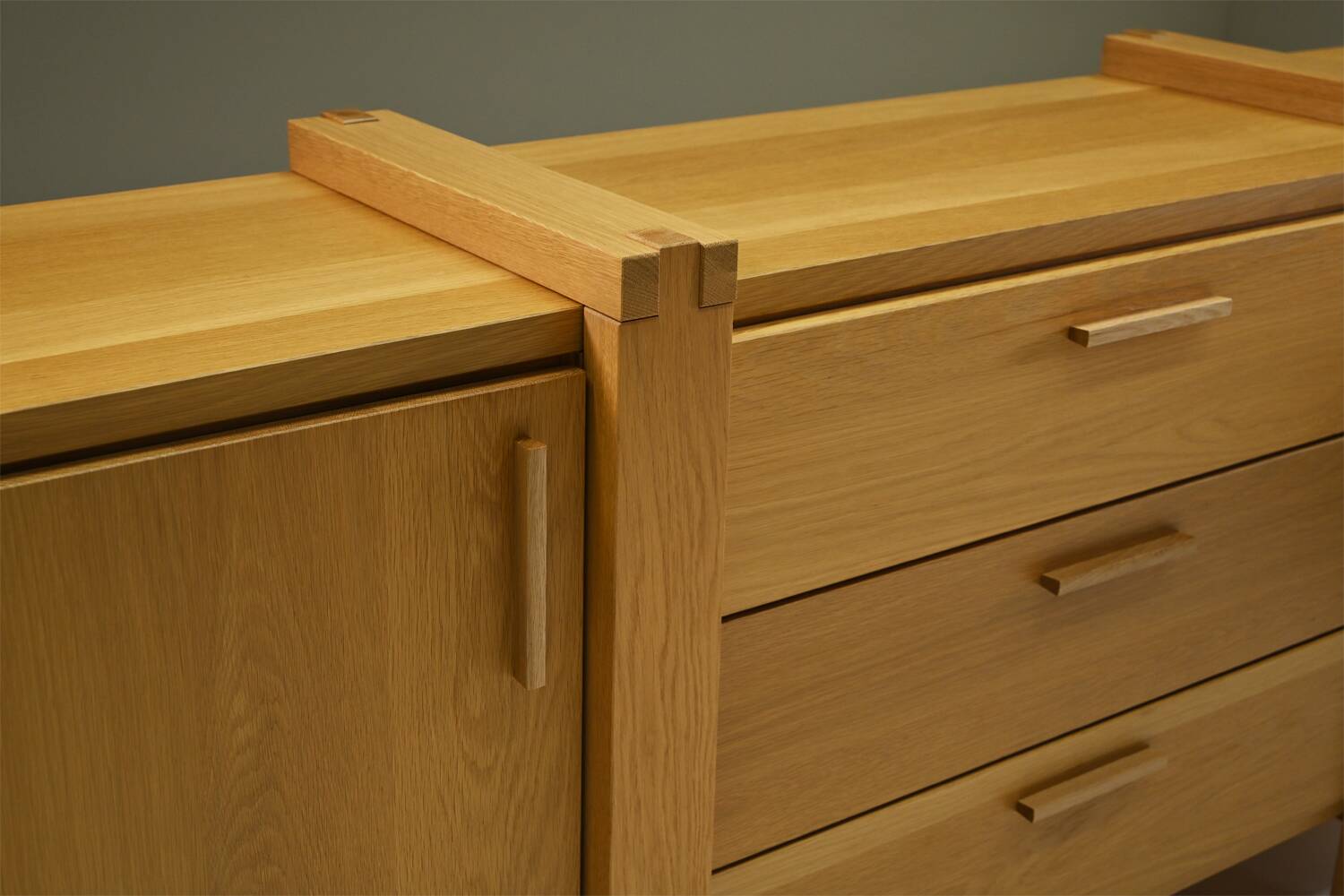Brustalist oak sideboard, Belgium.