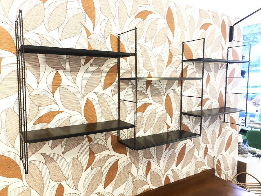 Wall-mounted metal shelf, 1960