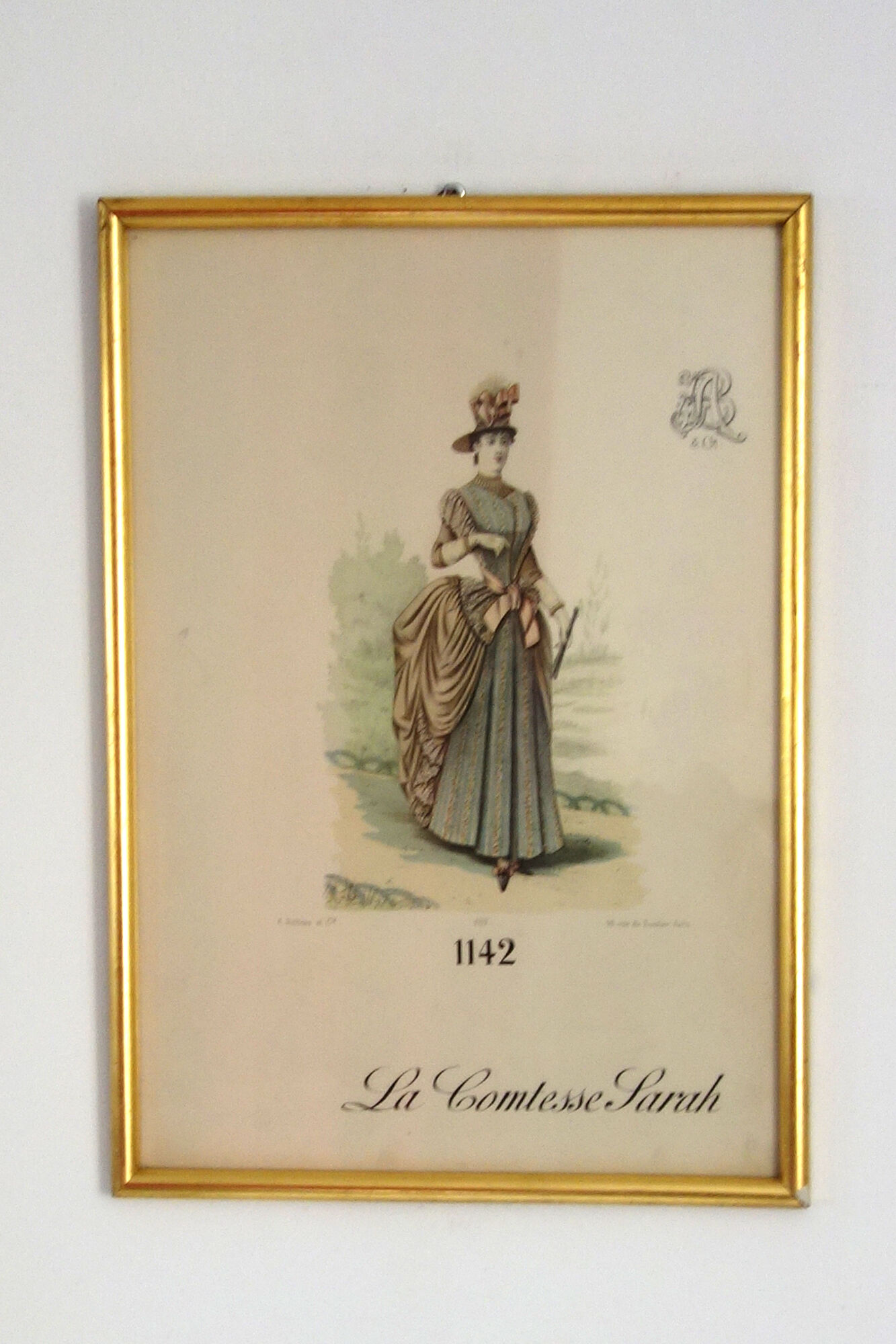 Gravure de mode "La comtesse Sarah" vers 1890