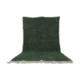 Handmade traditional pure wool rug, green, size 1.4/2.6 m.