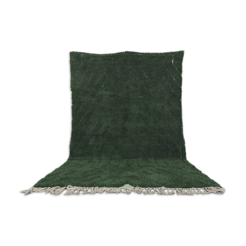 Tapis en laine pure fait main traditionnelle vert taille 1,4/2,6 m