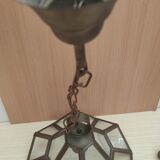 Suspension en verre et laiton