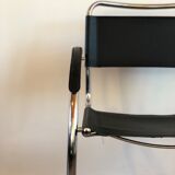 Italian leather and chrome chair