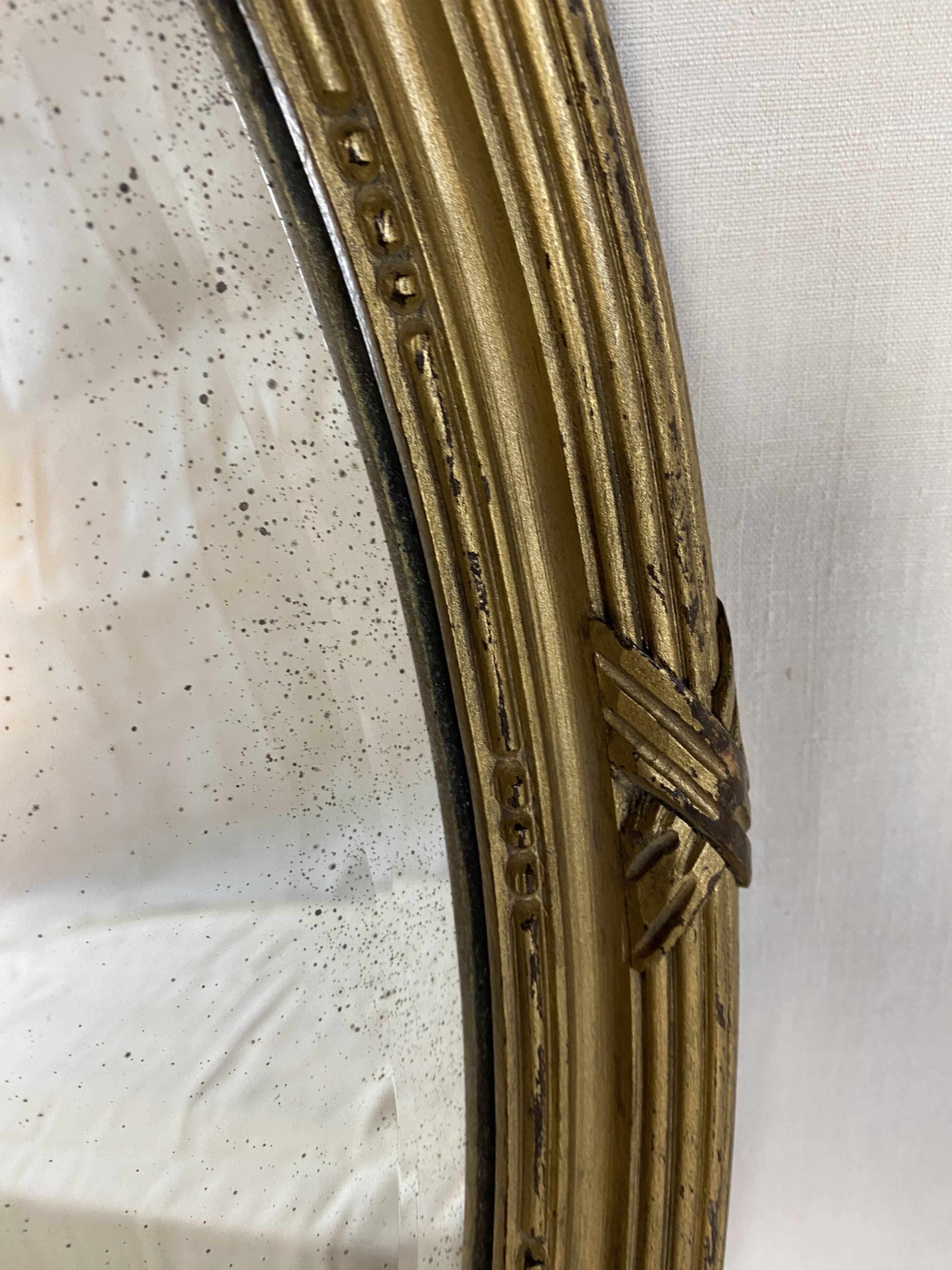 Bevel oval mirror nineteenth