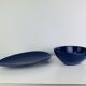 Dish and bowl Blå eld by Hertha Bengtson for Rörstrand Sweden, ceramic.