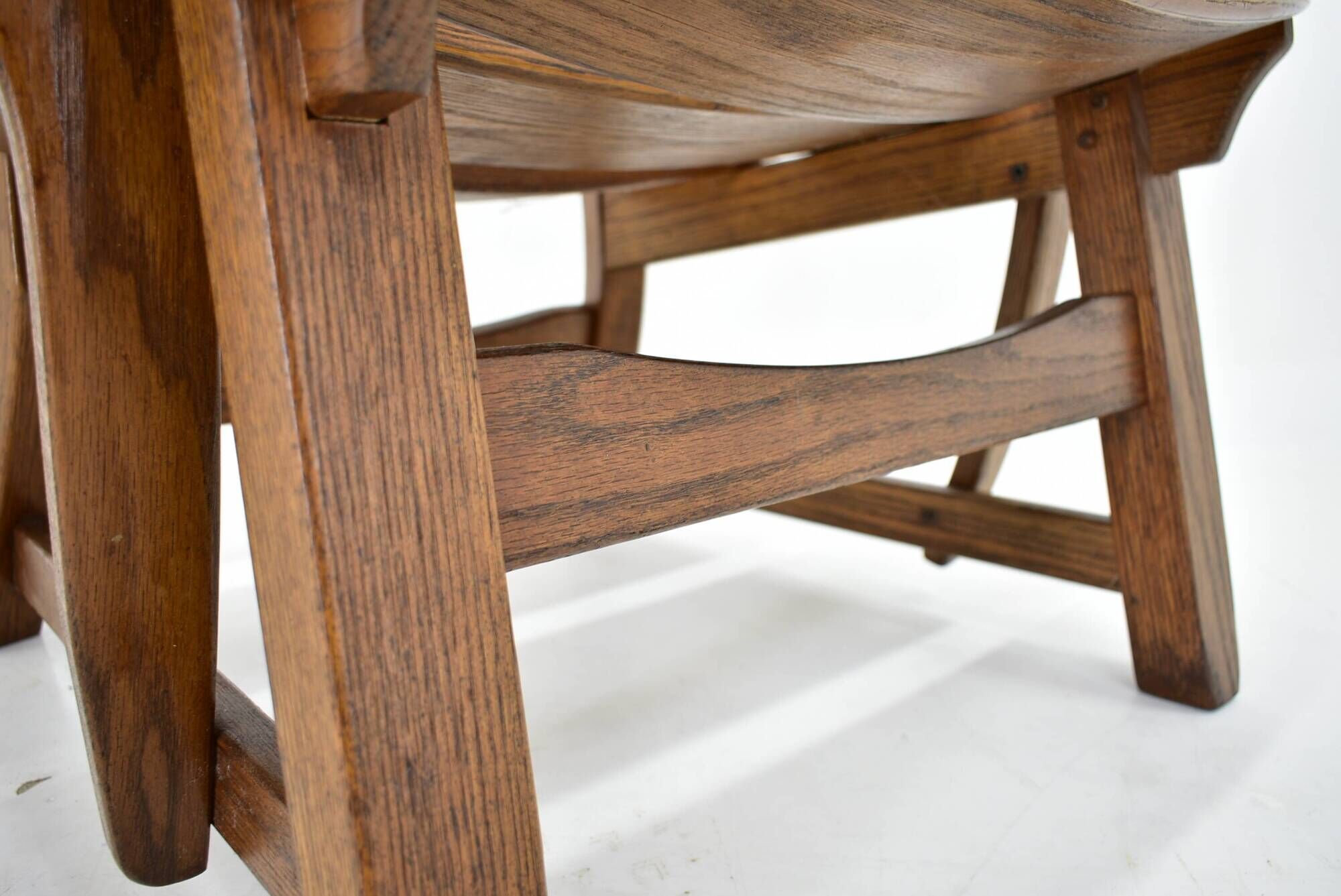 Paire de fauteuils lounge brutalistes en chêne massif par Dittmann & Co., 1970s