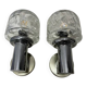 Rolf Kruger for Neuhaus Chrome & Glass Sconces — Pair, 1970s