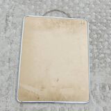 Large vintage barber mirror 24x30cm chrome