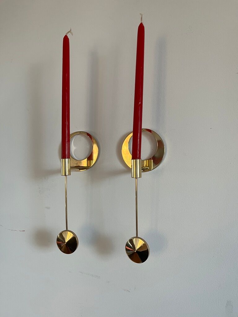 2 Arthur Pe wall candle holders for Kolback Studio Sweden, 1965-70