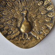 Vide poche / coupelle en laiton - motif Paon