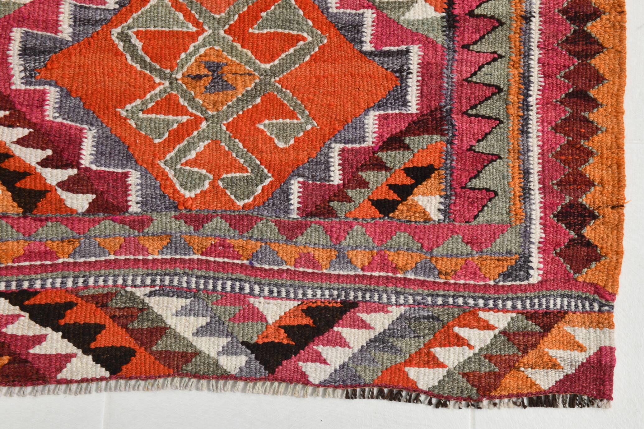 3x10 Vintage Persian Kilim Runner Rug, 97x299Cm