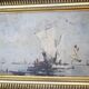 Bazil (20th century) oil on panel 'French boats setting out to sea'