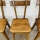 6 brutalist solid wood chairs, chalet decor, vintage