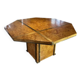 JEAN-CLAUDE MAHEY, Hollywood Regency dining table, extension leaves included.