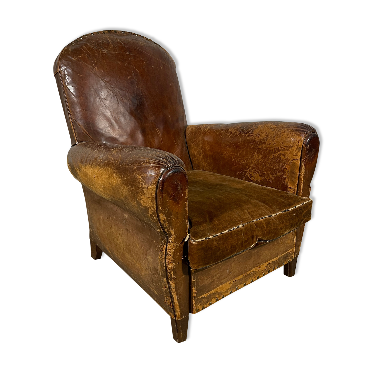 Leather club chair