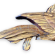 Paire d'oiseaux en bois doré