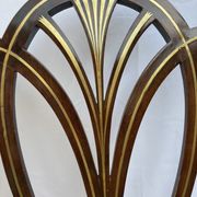 Series four English chairs Hepplewhite mahogany leather early twentieth century