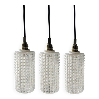 Set of three vintage Scandinavian pendant lights
