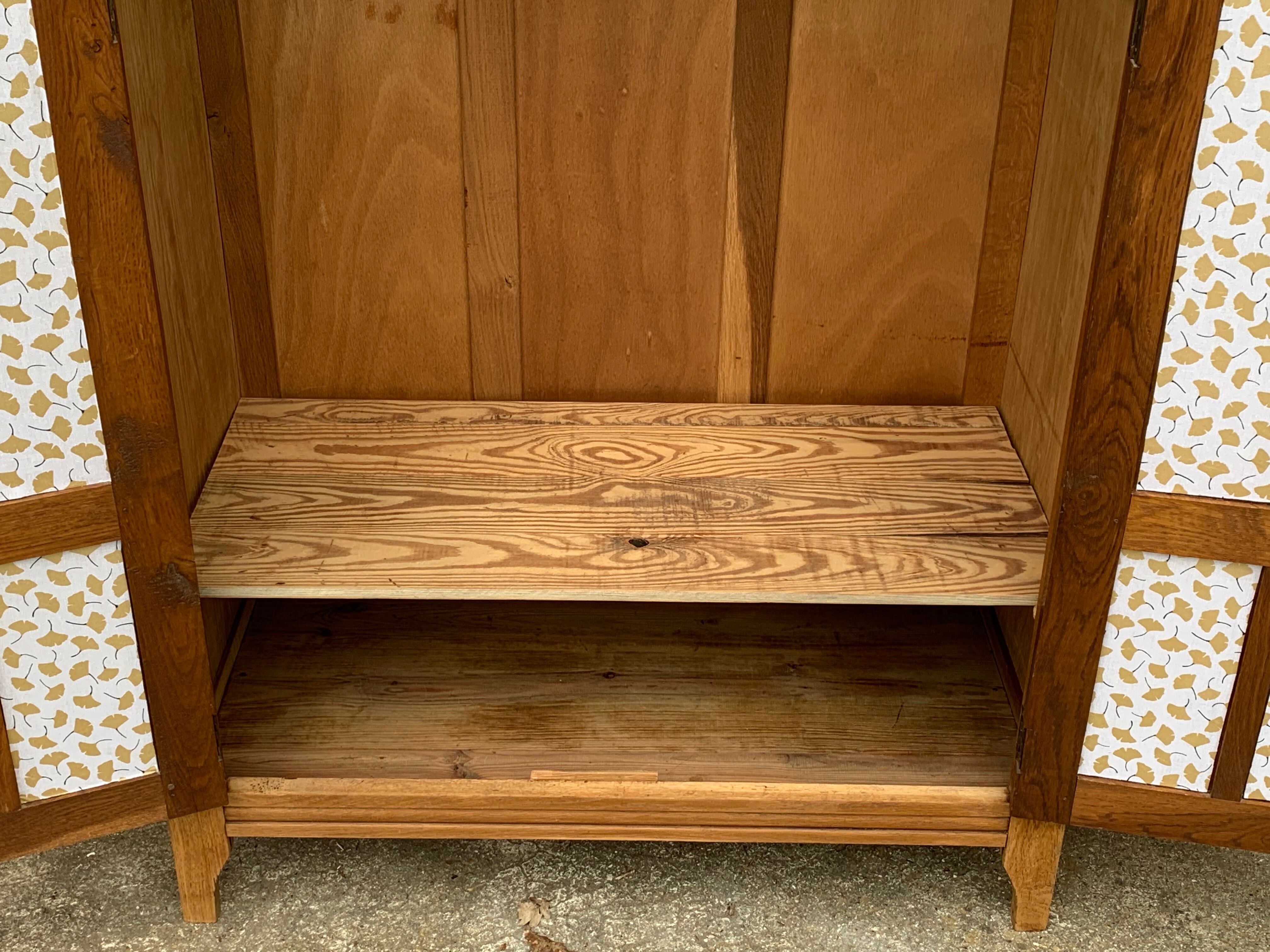 Parisian wardrobe paneled 1930 raw wood