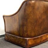 Vintage 3 seater leather chesterfield sofa