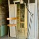 Large vintage mirror with bevelled glass.