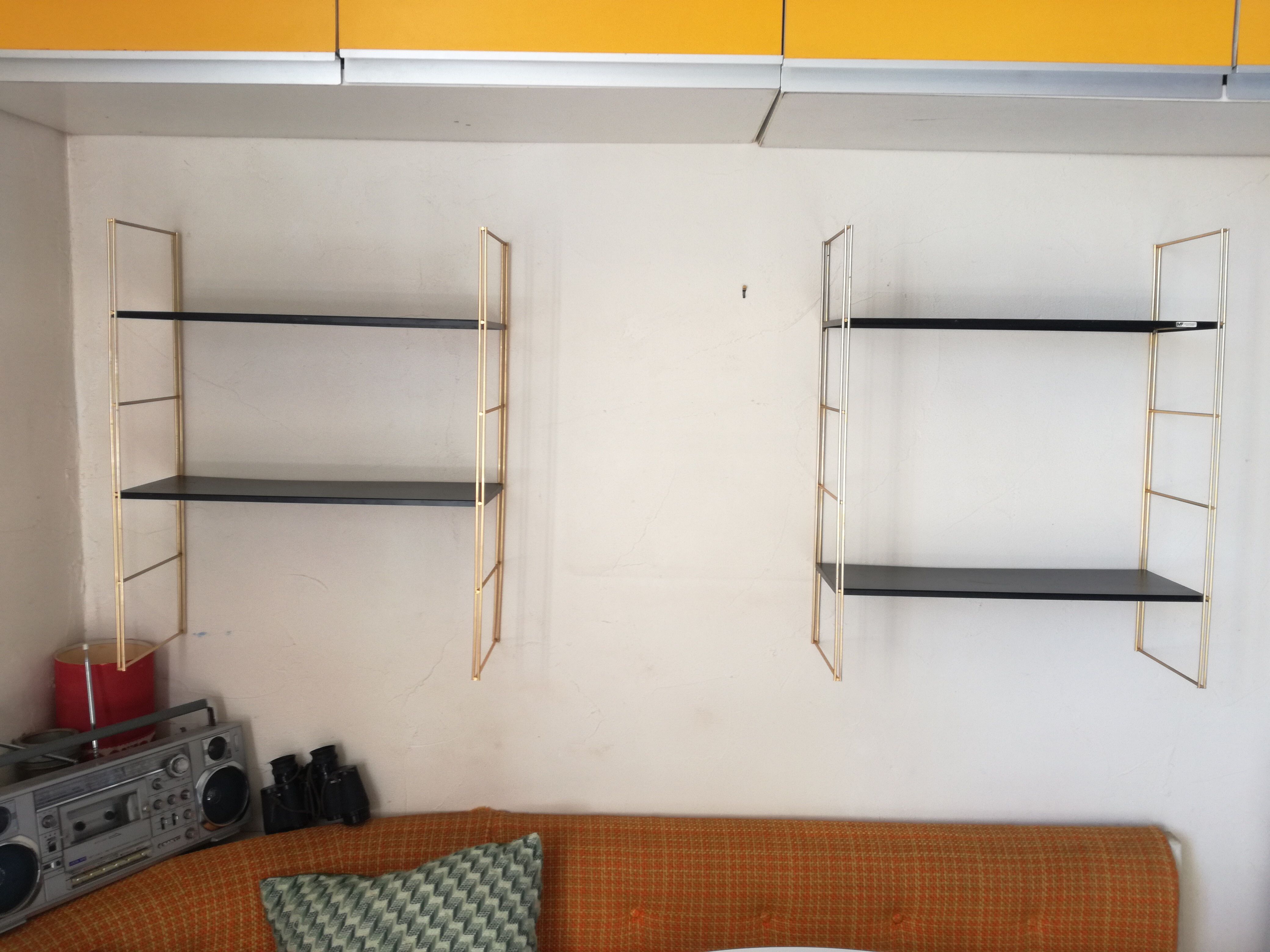 Gold and black thong shelf