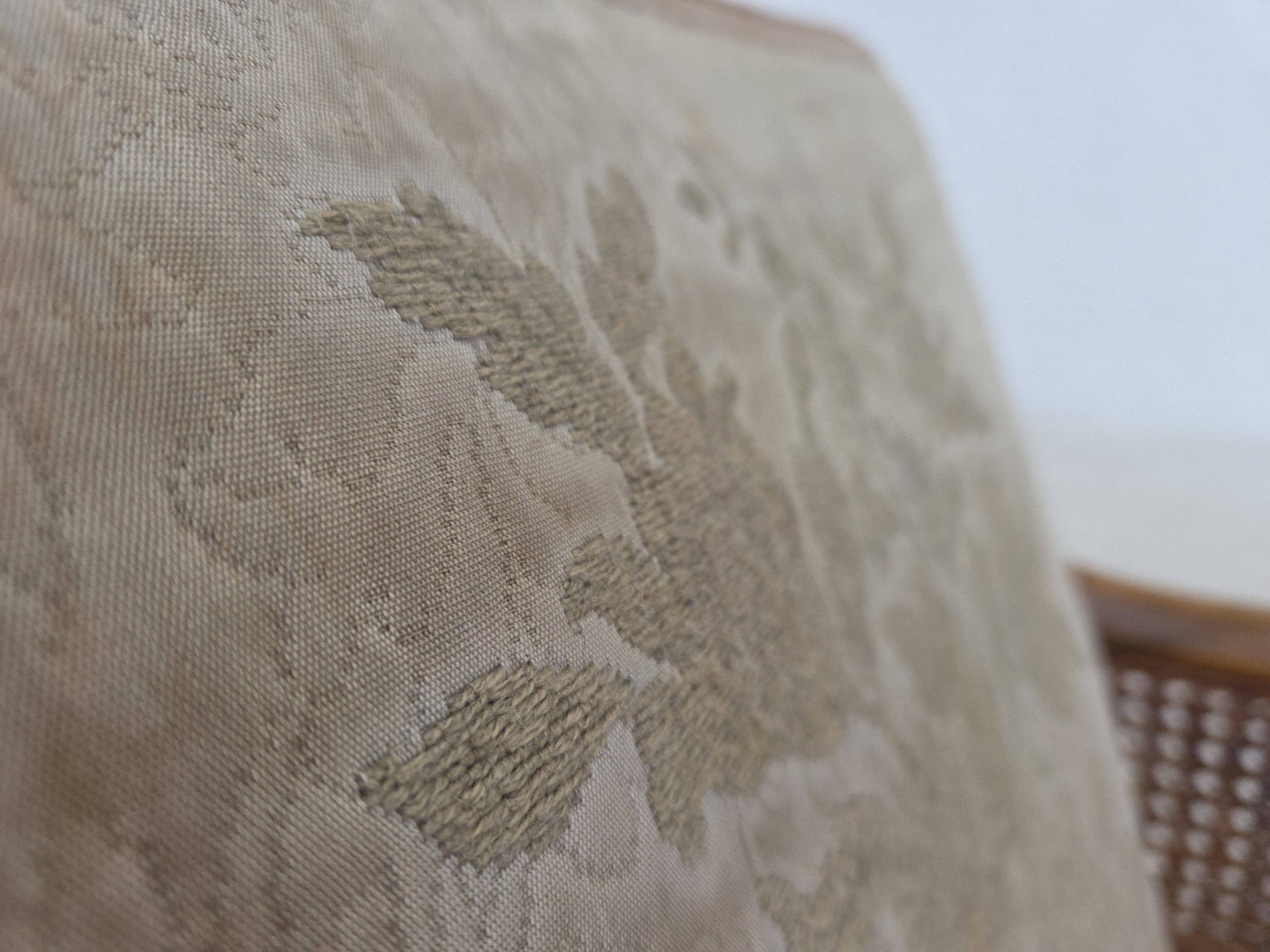 1930s, Danish armchair, furniture velour, ash wood.