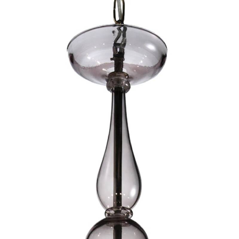 Contemporary Smoked Glass Chandelier