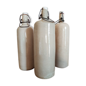 Lot of three old sandstone bottles