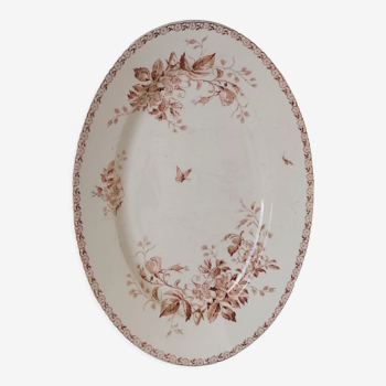 Oval dish Terre de fer Gien